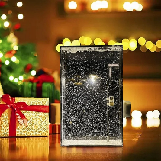 ❄️ Mini Streetlight Snow Globe Lamp –
